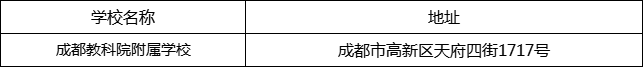 成都市成都教科院附屬學(xué)校地址在哪里？