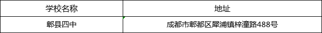 成都市郫縣四中地址在哪里？