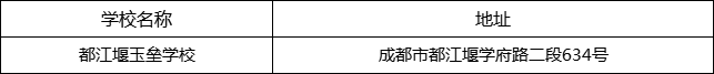 成都市都江堰玉壘學(xué)校地址在哪里？