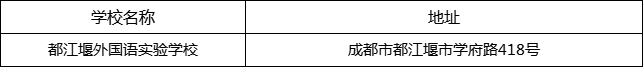 成都市都江堰外國語實(shí)驗(yàn)學(xué)校地址在哪里？