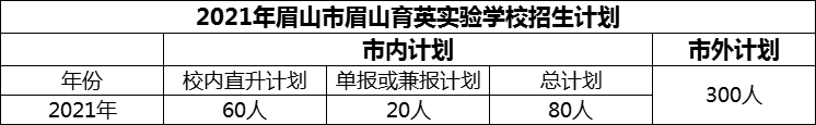 2024年眉山市眉山育英實(shí)驗(yàn)學(xué)校招生計(jì)劃是多少？