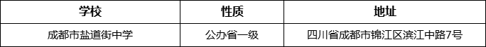 成都市鹽道街中學(xué)詳細(xì)地址、在哪里？